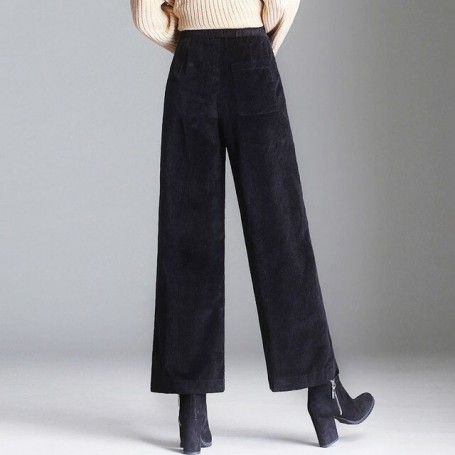 Corduroy Wide Leg Pants Women/Plus Size