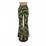 Leisure Patchwork Hight Waist Flared Trousers Camouflage Long Camo Pants New Fashion Women Clothing Fall Outfits