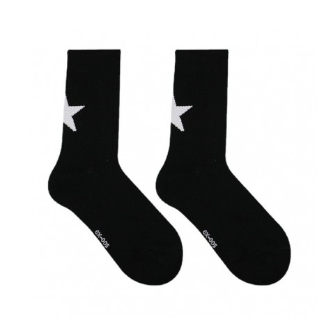 White Black Pentagram Simple Sporty Style Socks Women Cotton Star Ankle Socks Female Fashion Funny Striped Socks
