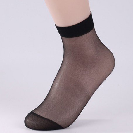 30Pairs/lot Skin Color Transparent Thin Women Crystal Silk Socks Nylon Fashion Ladies Female Summer Short Ankle Silk Socks Meias