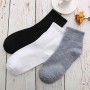 10Pcs/5Pair Unisex Socks Women Men Black White Gray Ankle Socks Female Male Solid Color Socks High Quality Cotton Short Socks