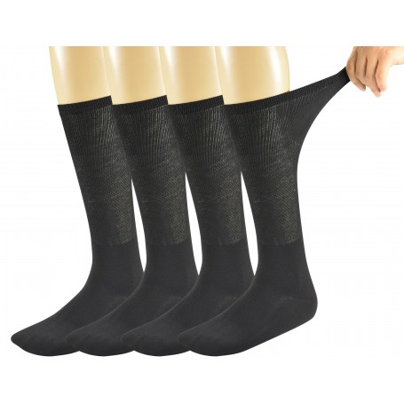 Mens Bamboo Diabetic Over The Calf Socks,4 Pack Size 10-13