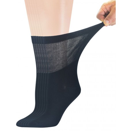Womens Bamboo Diabetic Crew Socks With Seamless Toe,6 Pairs Size 9-11