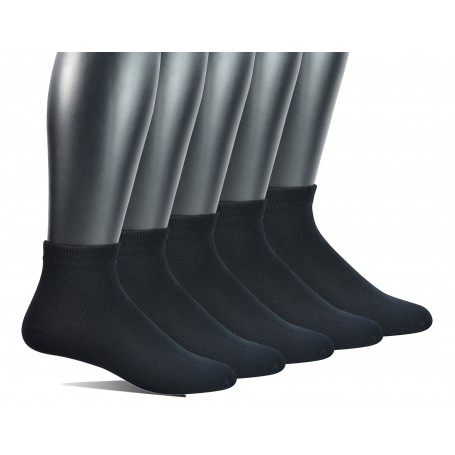 Men socks 5 Pairs Bamboo Non-binding Flat-Knit Ankle Diabetic/Dress socks  with Seamless Toe(Big and tall available)