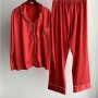 2 Piece Set Women's Pajamas Satin Silk Sleepwear Short/Long Sleeve Summer Pjs Sets Luxury Home Clothes