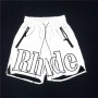 Men Women Best Quality Loose RHUDE Print Shorts Self Nylon Mesh Drawstring Zipper Short2022ss RHUDE Rh Logo New Arrival