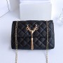 Deer Head Small Square Bag Tassel Small Bag For Women Trend Embroidery Female Shoulder Bag Fashion Chain Ladies