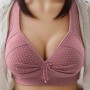 Jodimitty Women Back Buckle Cotton Bra Wire Free Plus Size Underwear Widened Shoulder Straps Brasieres Comfort Breast Female
