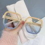 Classic Vintage Square Sunglasses Woman Gradient Mirror Frameless Sun Glasses Female Retro Fashion Rimless