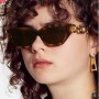 INS Vintage Cat Eye Sunglasses Women 2022 Trend New Fashion Small Metal Chain Sunglasses Elegant Eyeglasses Fashion Black Shades