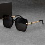 Square Sunglasses Women Luxury Brand Designer Vintage Retro Thin Shadow Sun Glasses Female Pilot Large Black Shades UV400