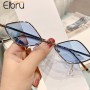 Elbru New Fashion Small Diamond Sunglasses Retro Punk Sun Glasses For Men Women Punk Sunshades Metal Pendant Colorful Eyewear
