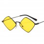 Retro Diamond Shaped Sunglasses Fashion Metal Irregular Sunshades Eyewear Male Female Colorful Lens Sun Spectacles Unisex