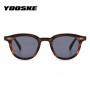 YOOSKE Brand Fashion Vintage Square Sunglasses Women Luxury Designer Small Sun Glasses for Men Leopard Lens Shades Eyewear UV400