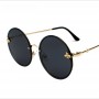Round Sunglasses Show A Slim And Well-Matched Pair Of Rimless Sunglasses  Outdoor chameleons for men and women Bran