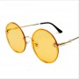 Round Sunglasses Show A Slim And Well-Matched Pair Of Rimless Sunglasses  Outdoor chameleons for men and women Bran