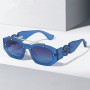 Retro Frame Sunglasses Gradient Eyewear Women Luxury Sun Glasses Men Fashion Rectangle Jelly Sunglasses with Metal Hinges UV400