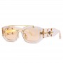Retro Frame Sunglasses Gradient Eyewear Women Luxury Sun Glasses Men Fashion Rectangle Jelly Sunglasses with Metal Hinges UV400