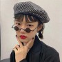 Vintage Round Punk Sunglasses Woman Retro Brand Designer Sun Glasses Female Super Small Black Round Metal