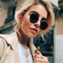 Metal Round Luxury Sunglasses Women Vintage Eyewear Classic Brand Designer Sun Glasses