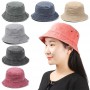Washed Denim Cotton Bucket Hats Designer Unisex Streetwear Fisherman Hats for Women Hip Hop Unisex Caps