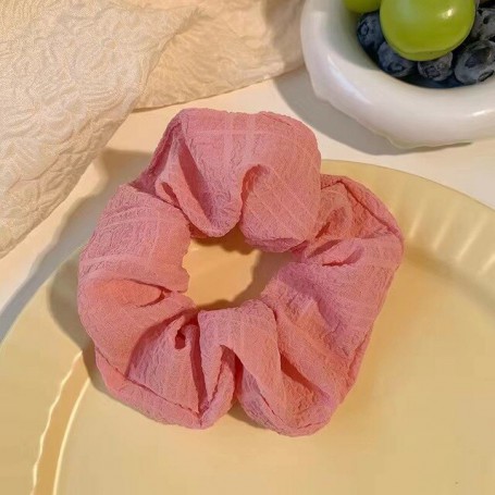 7Colors Summer Fresh ins Scrunchie Ponytail Bun Holder French Rubber Band Hair Ring Elastic Hair Tie Rope MC083