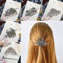 New Vintage Silver Celtic Metal Hairpins Knot Hair Slide Viking Hair Clips Hair Barrette Hair Stick Women Girls Hair Accessories