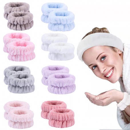 Spa Wrist Washband Microfiber Wrist Wash Towel Band Wristbands for Washing Face Absorbent Wristbands Wrist Sweatband for Women