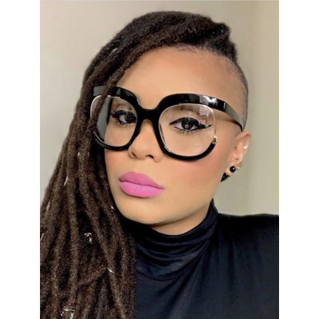 Clear Blue Ray Blocking Eyeglasses Large Glasses Frame Spectacle Frame for Women Anti-Blue Light Trend Round Eyeglasses