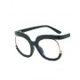 Clear Blue Ray Blocking Eyeglasses Large Glasses Frame Spectacle Frame for Women Anti-Blue Light Trend Round Eyeglasses
