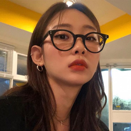 New Black frame point Plain glasses PC plain glass spectacles vintage eyeglass round frame glasses eye glasses