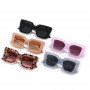 Fashion Rivet Square Women Luxury Sunglasses Retro Men Trending Leopard Pink Black Sun Glasses Shades