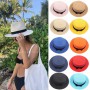 Women Straw Hats Panama Wide Brim Jazz Hat Summer Ladies Bow Knot Flat Top Sun Hat Sun-shading Chapeau Beach UV Protection Cap