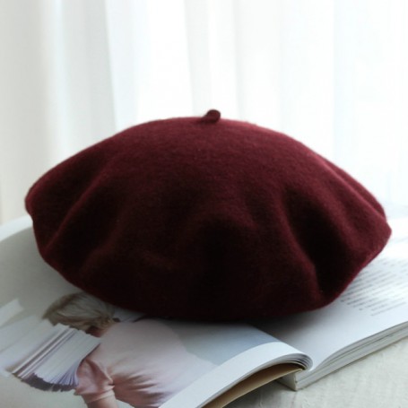 100%  Wool Thick Berets Artist French Beret Women Painter Hat Girls  Female Warm Walking Cap
