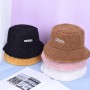 Bucket Hat Lamb Faux Fur Winter Warm Velvet Hats for Women Lady Thicken Panama Outdoor Fisherman Hats Caps Girls