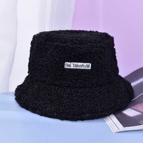 Bucket Hat Unisex Lamb Wool Faux Fur Men Women
