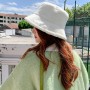 Bucket Hat Fashion Solid Color Winter Thick Warm Faux Fur Plush Women Bucket Hats Wool Fleece Ladies Panama Cap Sun Caps