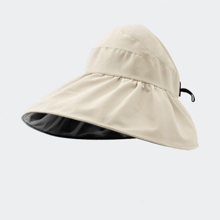 Bucket Hat UV Protection Sun Hats Solid Color Soft Foldable Wide Brim Outdoor Beach Panama Cap Ponytail Caps