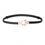 Gold Buckle Thin Belt For Dress Adjustable PU Leather Women Belt Ladies Dress Belt Centure Femme