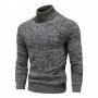 Men's Turtleneck Sweaters Cotton Slim Knitted Pullovers Men Solid Color Casual Sweaters Male Knitwear