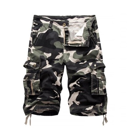 Camo Male Cargo Shorts  Camouflage Cotton Casual Mens Short Pants Brand Clothing Comfortable Cargo Shorts Men