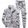 Male Tracksuit Hooded Harem Patchwork Tracksuits Sets Mens Jacket + Pant Sports Suit Solid Large Suit Clothes Hip Hop Military