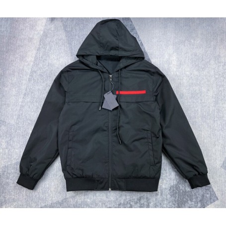 New Men's Jacket High Quality Waterproof Windproof Fabric Outdoor Casual Style Zipper Hooded Windbreaker