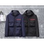 New Men's Hooded Jacket Business Casual Style Multi Pocket Trim High Quality Recycled Nylon Fabric