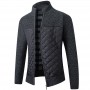 New Men's Jacket Slim Fit Stand Collar Zipper Jacket Men Solid Cotton Thick Warm Jacket Men Sweater