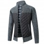New Men's Jacket Slim Fit Stand Collar Zipper Jacket Men Solid Cotton Thick Warm Jacket Men Sweater