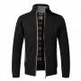 Top Quality  New Men's Jacket Slim Fit Stand Collar Zipper Jacket Men Solid Cotton Thick Warm Sweater