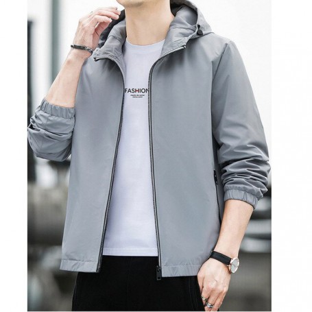 Jacket men's outdoor rain and windproof jacket men's casual hoodie simple design