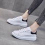 Couple's Mcqueen White Shoes  Casual Sports Shoes Flat Bottom Light Breathable Outdoor Student Running Women's Shoes