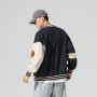 Autumn Baseball Jackets Men Fashion Striped Cuffs and Neckline Streetwear Printed Leisure Loose Mens Fashion Clothing Trends
